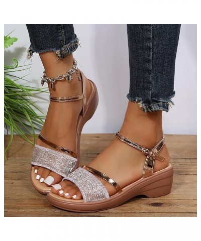 Women's Athletic Outdoor Slides Hiking Braided Strappy Footbed Sandal Party Evening T-Starp Heeled Sandals Heels Clearance 1-...