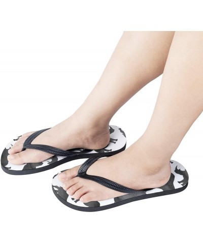 Watercolor Rhinos Flip Flops for Women Men Casual Comfortable Beach Thong Style $20.99 Sandals