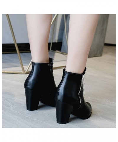 Womens Snow Boots Warm Ankle Booties Slip On Outdoor Winter Shoes for Women White Combat Boots for Women Black $22.84 Boots