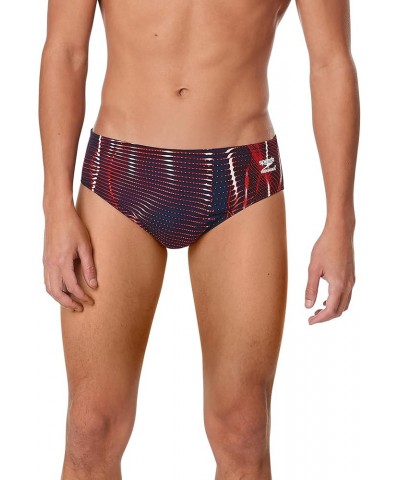 Men's Swimsuit Brief Endurance+ Printed Team Colors Solar Red/White/Blue $18.26 Athletic Shoes