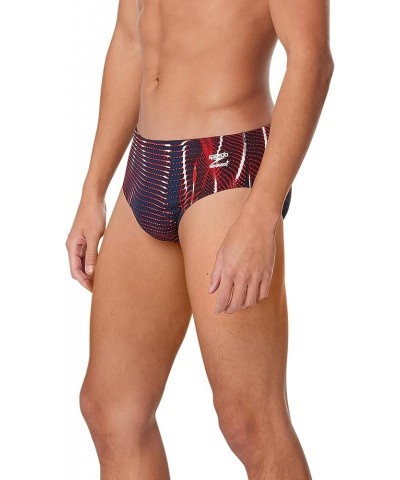 Men's Swimsuit Brief Endurance+ Printed Team Colors Solar Red/White/Blue $18.26 Athletic Shoes