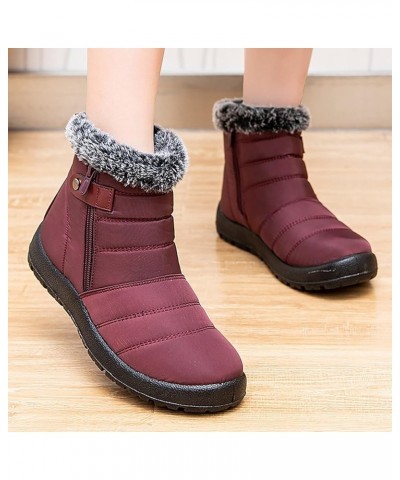 Womens Snow Boots Waterproof Wide Womens Waterproof Snow Boots with Zipper Woman Winter Boots Knee High Womens Waterproof Boo...