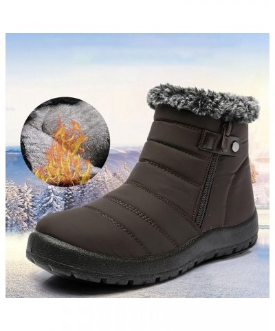 Womens Snow Boots Waterproof Wide Womens Waterproof Snow Boots with Zipper Woman Winter Boots Knee High Womens Waterproof Boo...