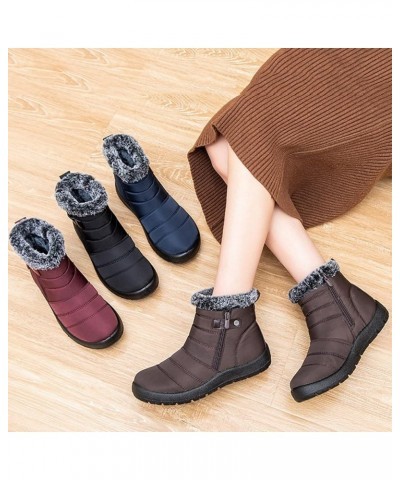 Womens Snow Boots Waterproof Wide Womens Waterproof Snow Boots with Zipper Woman Winter Boots Knee High Womens Waterproof Boo...