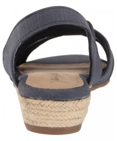 Women's Yesenia Wedge Sandal Navy Linen Print $23.19 Sandals