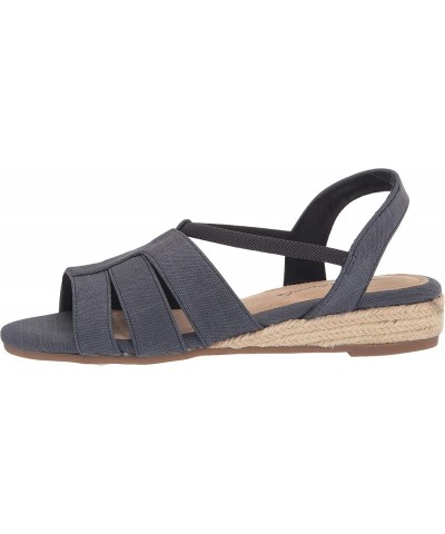 Women's Yesenia Wedge Sandal Navy Linen Print $23.19 Sandals