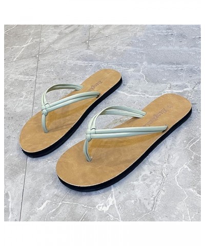 Indoor Summer Toe-knob Slippers Casual Leisure Women's Breathable Shoes Fashion Outdoor Beach Women's slipper Green $10.67 Sl...