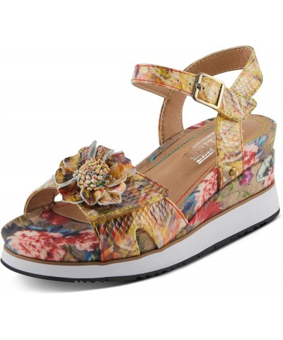 Women's CAMAE Sandals – Elegant Sporty Blend for Confident Steps Yellow Multi $34.63 Sandals