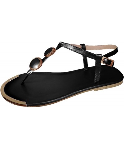 Womens Sandals Comfortable, Sandals Women Comfortable Open Toe Flip Flops Summer Fashion Flat Sandals Shoes Black $13.49 Outd...