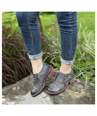 Vintage Women Brogues 540 Grey $42.83 Oxfords