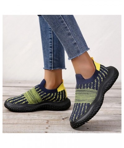 Slip On Sneakers for Women, Women Outdoor Mesh Mixed Color Sports Shoes Runing Breathable Shoes Sneakers Z 01-green $14.61 At...