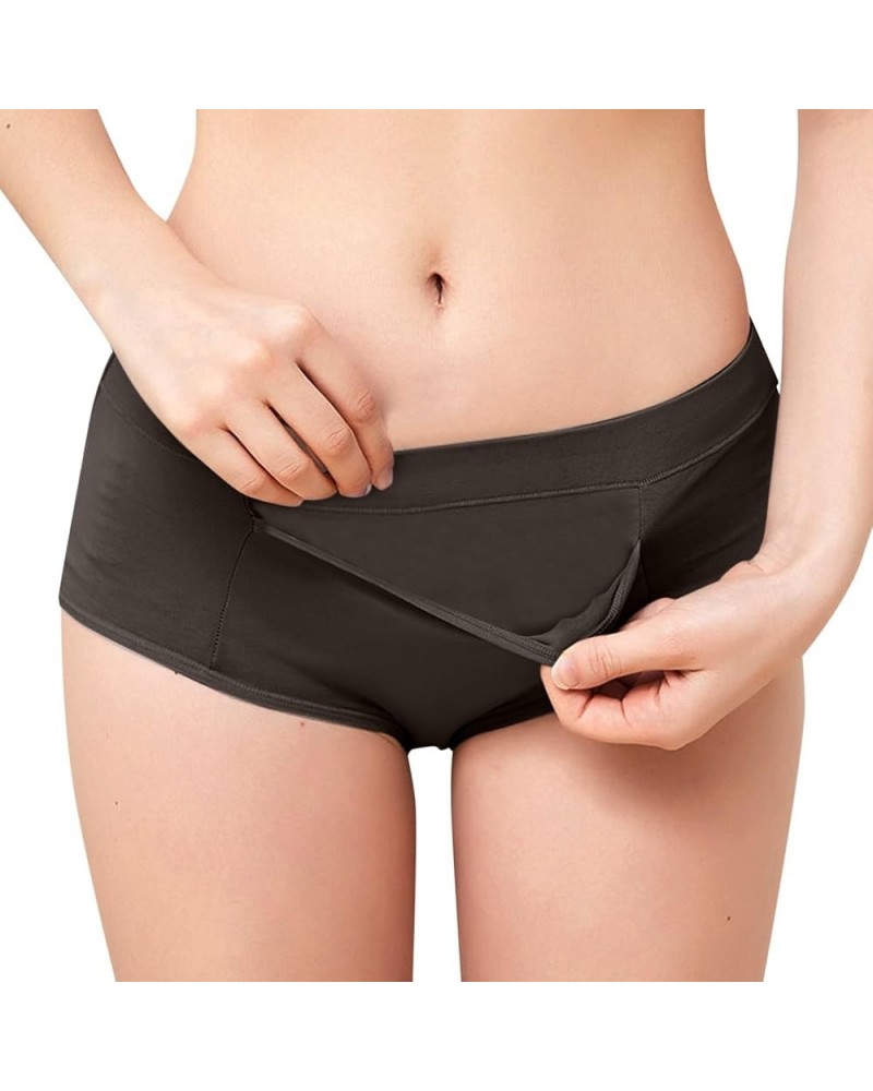 200 Catties Medium Waist Large Size Physiological Pants Pure Cotton Crotch Underwear Menstrual Leak Proof Black - 2024 Indepe...