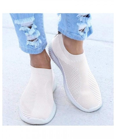 Women Sneakers Trainers Mesh Casual Girls Trainers Girls Sneakers Size 13 B-White $14.13 Fashion Sneakers