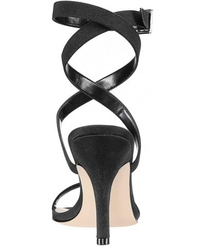 Women Strappy Open Toe Sandals Ankle Wrap Mid Kitten Heels Sexy Summer Buckle Shoes Size 4-15 US Black $40.41 Sandals