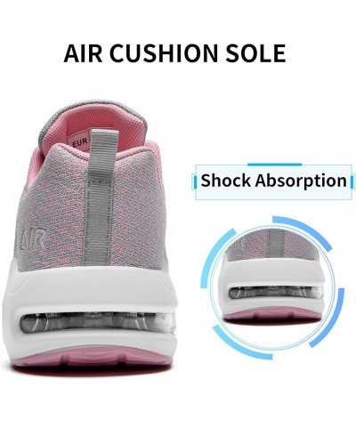 Women Air Running Sneakers Lightweight Walking Athletic Gym Sports Tennis Shoes Greypink $25.43 Athletic Shoes