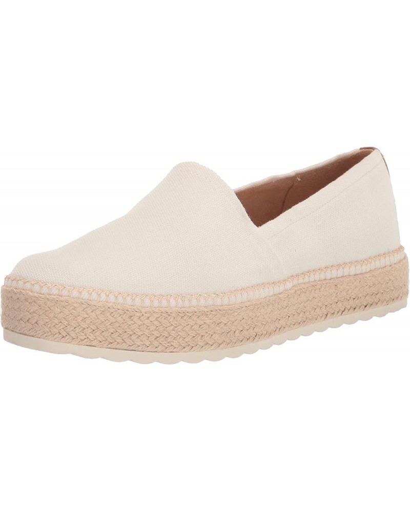 Shoes Women's Sunray Pointed Toe Flat White Canvas $34.21 Loafers & Slip-Ons