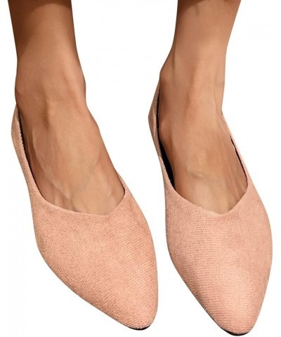 Womens Textile Ballet Flats Espadrille Ballet Flats for Women Low Top Sneakers Comfortable Loafer Shoes Dress Shoes Pink $14....