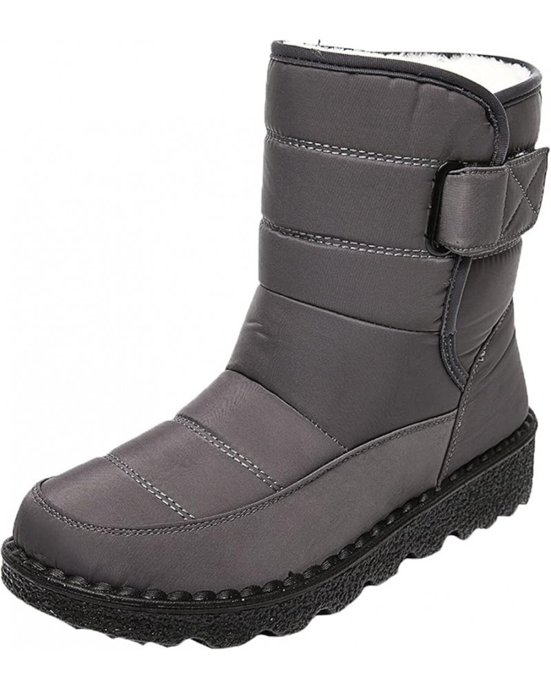 Cowboy Boots for Women Cowgirl Boots for Women Comfortable Winter Boot Snow Boots for Outdoor Grey $16.39 Boots