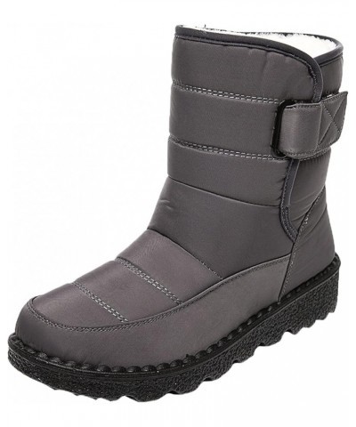 Cowboy Boots for Women Cowgirl Boots for Women Comfortable Winter Boot Snow Boots for Outdoor Grey $16.39 Boots