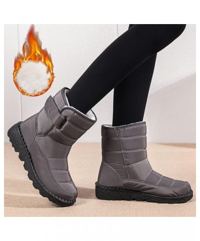 Cowboy Boots for Women Cowgirl Boots for Women Comfortable Winter Boot Snow Boots for Outdoor Grey $16.39 Boots