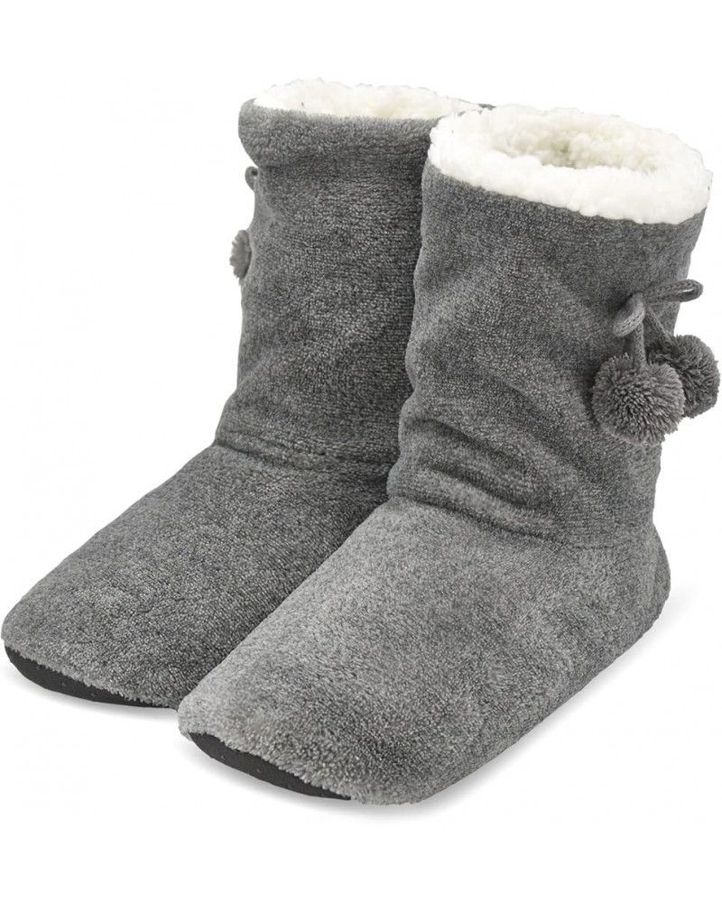 Womens Cozy&Warm Slipper Socks with Grippers-House Socks Dark Grey $10.66 Slippers