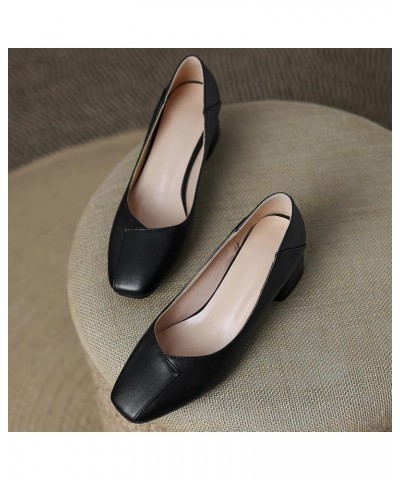 Women Wedge Pumps Mary Jane Shoes Office Work Wedding Evening Block Heel Shoes 39 Black $33.40 Pumps