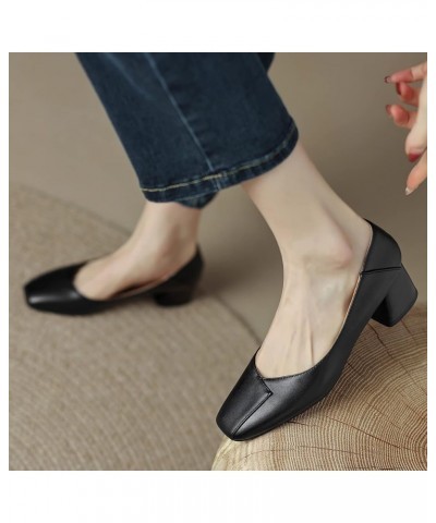 Women Wedge Pumps Mary Jane Shoes Office Work Wedding Evening Block Heel Shoes 39 Black $33.40 Pumps