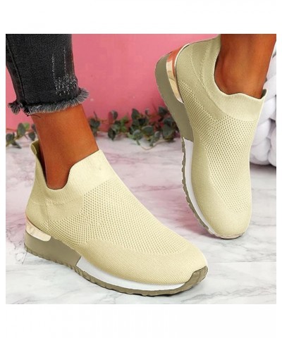 Sneakers for Women Walking Shoes Women's Slip On Lightweight Travel Sneakers Casual Running Breathable Tennis Shoes 8.5 Khaki...