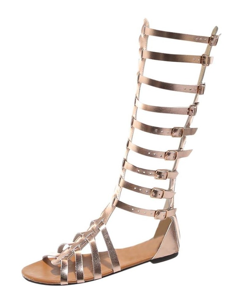 Strappy Sandals For Women Dressy Sandalias De Mujer Strappy Sandals Strappy Sandals Women Silver Women'S Platform & We B-gold...