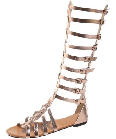 Strappy Sandals For Women Dressy Sandalias De Mujer Strappy Sandals Strappy Sandals Women Silver Women'S Platform & We B-gold...