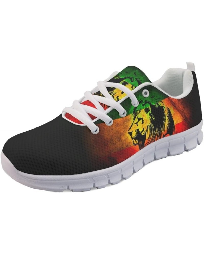 Reggae Rastafarian Rasta Rastafari Lion of Judah Men Woman Boy Girls Teenager Children Sneakers Lace Up Sports Shoes Lightwei...