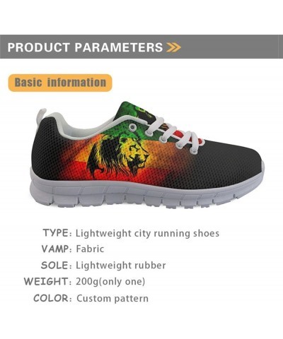 Reggae Rastafarian Rasta Rastafari Lion of Judah Men Woman Boy Girls Teenager Children Sneakers Lace Up Sports Shoes Lightwei...