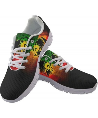 Reggae Rastafarian Rasta Rastafari Lion of Judah Men Woman Boy Girls Teenager Children Sneakers Lace Up Sports Shoes Lightwei...