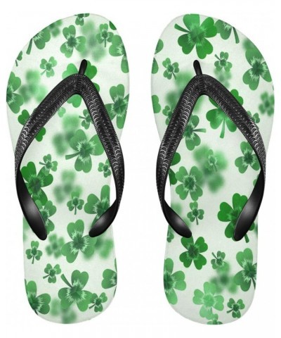 Saint Patrick Day Clover Leaves Womens Flip Flops Irish Shamrock Green Spring Summer Beach Sandals Casual Thong Slippers Comf...