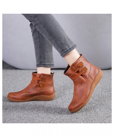 Cute Boots for Women Fall Color Fashion Short Flat Women's Retro Zipper Shoes Breathable Boots Women's Boots Booties Women Bo...