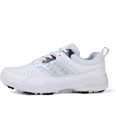 Women Golf Shoes Breathable Golf Shoes Women Spikeless Golf Training Sport Sneakers 02white $26.61 Athletic Shoes