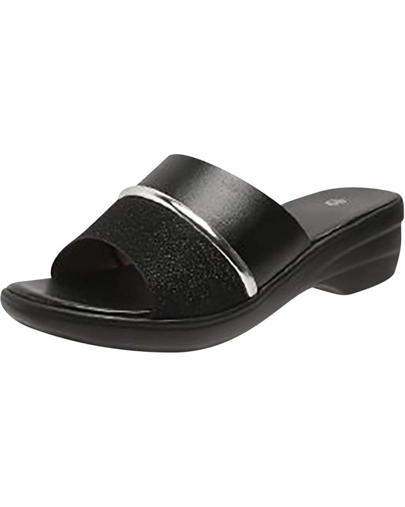 Women'S Beach Sandals Hollow Casual Slippers Flat Shoes Retro Sandals Womens Slides Size 11 Black $11.48 Sandals