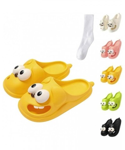 Kissing Slides, Love Pups Slides, Tongue Kissing Slippers, 3D Big Eye Dog Fun Cartoon Package Head Eva Slippers Yellow $9.59 ...