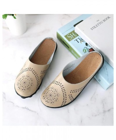 Owlkay Casual All-Match Hollow Slippers, Owlkay Shoes for Women Slip Ons, Owlkay Shoes for Women Silver $15.21 Slippers