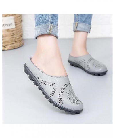 Owlkay Casual All-Match Hollow Slippers, Owlkay Shoes for Women Slip Ons, Owlkay Shoes for Women Silver $15.21 Slippers