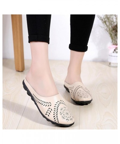 Owlkay Casual All-Match Hollow Slippers, Owlkay Shoes for Women Slip Ons, Owlkay Shoes for Women Silver $15.21 Slippers