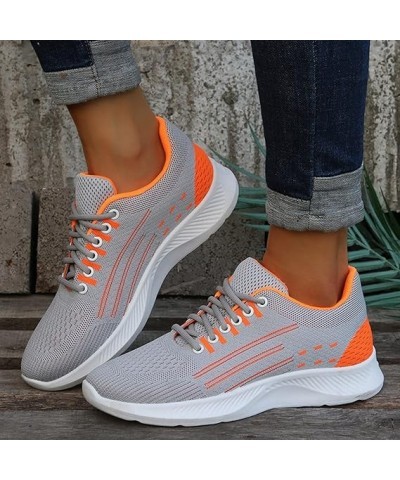 Breathable Mesh Sneakers for Women Ladies Wedge Fashion Casual slip on Soft Sole shoes Non Slip Arch Support (Grey, 8.5) 8 Gr...