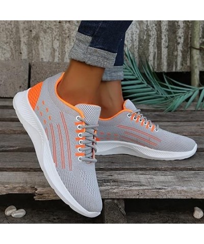 Breathable Mesh Sneakers for Women Ladies Wedge Fashion Casual slip on Soft Sole shoes Non Slip Arch Support (Grey, 8.5) 8 Gr...