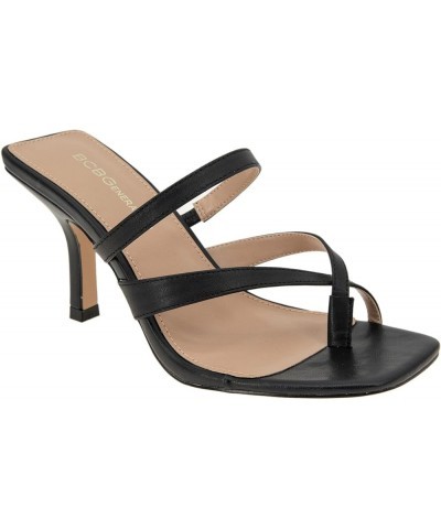 women's Glam Heeled Sandal Black $24.52 Sandals