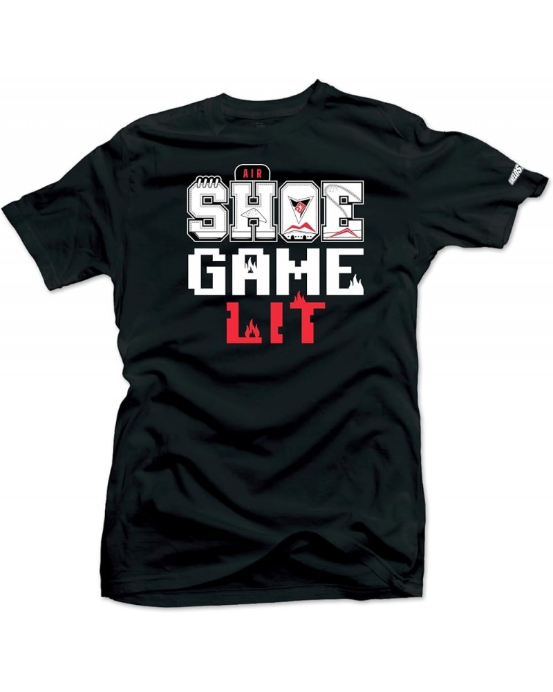 Shirt to Match Jordan 7 Infrared Match Jordan Tee ( Shoe Game Lit ) Black $16.21 Athletic Shoes