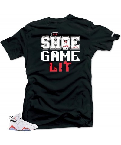 Shirt to Match Jordan 7 Infrared Match Jordan Tee ( Shoe Game Lit ) Black $16.21 Athletic Shoes