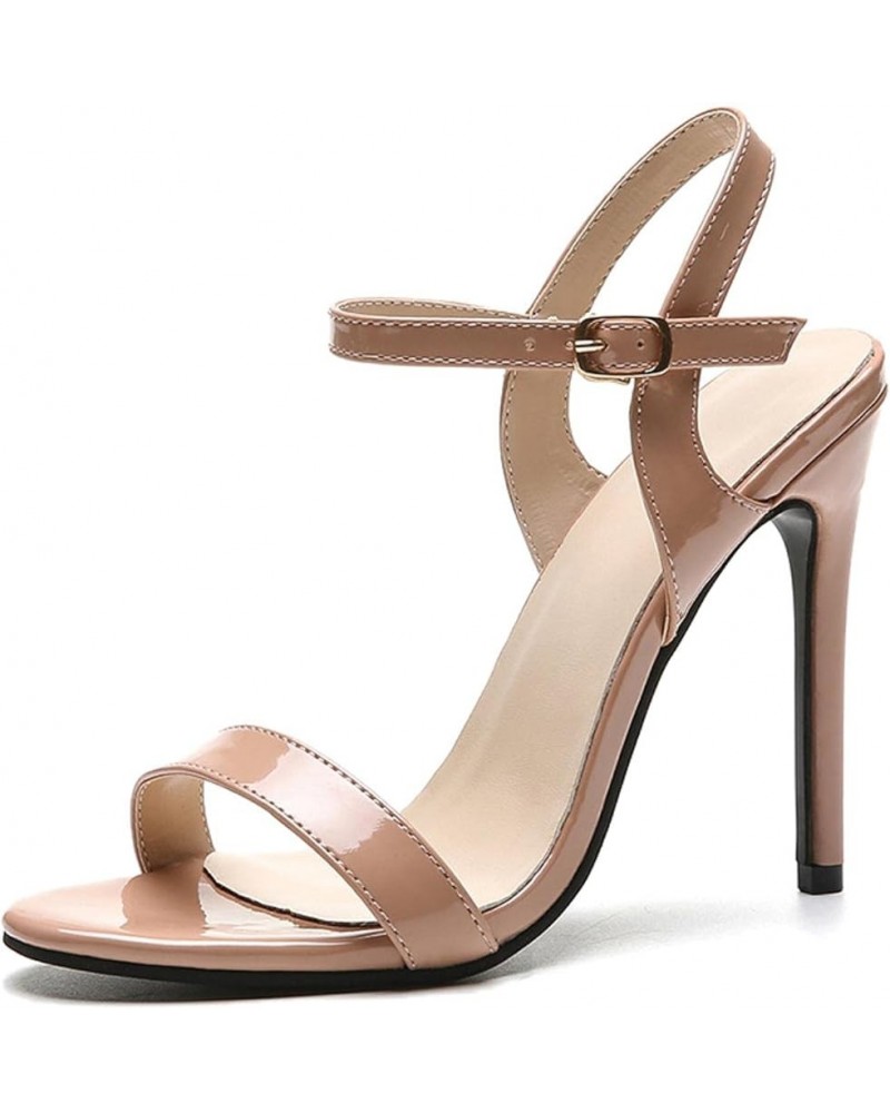 2021 Summer Women's Sandals, Stiletto Fashion Buckle High-Heeled 7cm Single Shoes Pink Pink 8.5 $32.75 Sandals