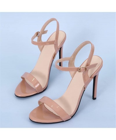 2021 Summer Women's Sandals, Stiletto Fashion Buckle High-Heeled 7cm Single Shoes Pink Pink 8.5 $32.75 Sandals