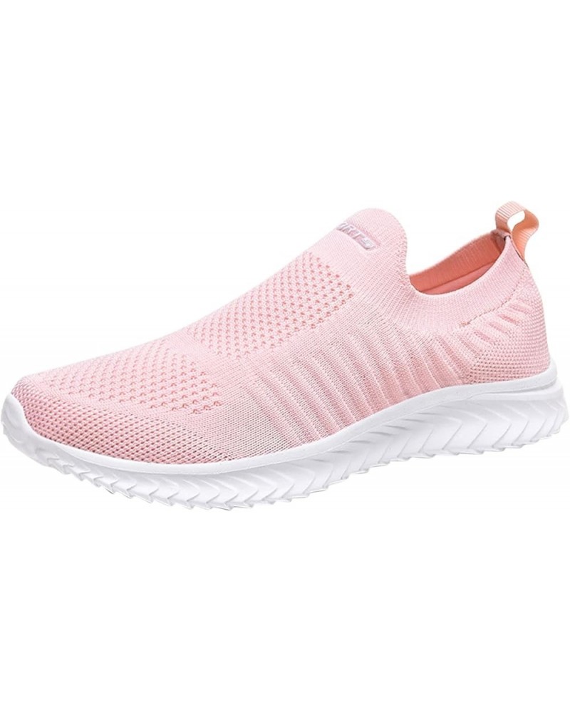 Woman Sneakers, Women's Shaking Shoes Mesh Flying Woven Breathable Casual Sports Shoes Z 13-pink $15.12 Athletic Shoes