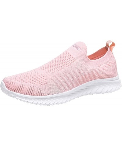 Woman Sneakers, Women's Shaking Shoes Mesh Flying Woven Breathable Casual Sports Shoes Z 13-pink $15.12 Athletic Shoes